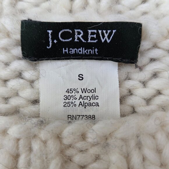 J. CREW Handknit Wool Alpaca Nordic Fair Isle Chunky Knit Sweater - Picture 2 of 10